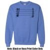 Adult Heavy Blend Heather Royal or Red 60/40 Fleece Crew (S) Thumbnail