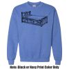 Adult Heavy Blend Heather Royal or Red 60/40 Fleece Crew (S) Thumbnail