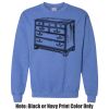 Adult Heavy Blend Heather Royal or Red 60/40 Fleece Crew (S) Thumbnail