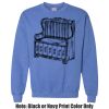 Adult Heavy Blend Heather Royal or Red 60/40 Fleece Crew (S) Thumbnail