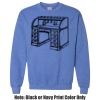 Adult Heavy Blend Heather Royal or Red 60/40 Fleece Crew (S) Thumbnail