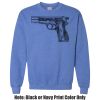 Adult Heavy Blend Heather Royal or Red 60/40 Fleece Crew (S) Thumbnail