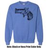 Adult Heavy Blend Heather Royal or Red 60/40 Fleece Crew (S) Thumbnail