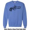 Adult Heavy Blend Heather Royal or Red 60/40 Fleece Crew (S) Thumbnail