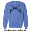 Adult Heavy Blend Heather Royal or Red 60/40 Fleece Crew (S) Thumbnail
