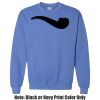 Adult Heavy Blend Heather Royal or Red 60/40 Fleece Crew (S) Thumbnail