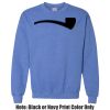 Adult Heavy Blend Heather Royal or Red 60/40 Fleece Crew (S) Thumbnail