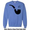 Adult Heavy Blend Heather Royal or Red 60/40 Fleece Crew (S) Thumbnail