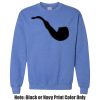 Adult Heavy Blend Heather Royal or Red 60/40 Fleece Crew (S) Thumbnail