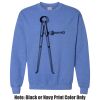 Adult Heavy Blend Heather Royal or Red 60/40 Fleece Crew (S) Thumbnail