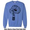 Adult Heavy Blend Heather Royal or Red 60/40 Fleece Crew (S) Thumbnail