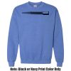 Adult Heavy Blend Heather Royal or Red 60/40 Fleece Crew (S) Thumbnail