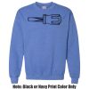 Adult Heavy Blend Heather Royal or Red 60/40 Fleece Crew (S) Thumbnail
