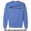 Adult Heavy Blend Heather Royal or Red 60/40 Fleece Crew (S) Thumbnail