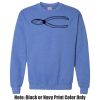 Adult Heavy Blend Heather Royal or Red 60/40 Fleece Crew (S) Thumbnail