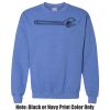 Adult Heavy Blend Heather Royal or Red 60/40 Fleece Crew (S) Thumbnail