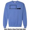 Adult Heavy Blend Heather Royal or Red 60/40 Fleece Crew (S) Thumbnail