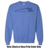 Adult Heavy Blend Heather Royal or Red 60/40 Fleece Crew (S) Thumbnail