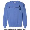 Adult Heavy Blend Heather Royal or Red 60/40 Fleece Crew (S) Thumbnail