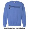 Adult Heavy Blend Heather Royal or Red 60/40 Fleece Crew (S) Thumbnail