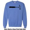 Adult Heavy Blend Heather Royal or Red 60/40 Fleece Crew (S) Thumbnail