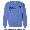 Adult Heavy Blend Heather Royal or Red 60/40 Fleece Crew (S) Thumbnail