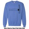 Adult Heavy Blend Heather Royal or Red 60/40 Fleece Crew (S) Thumbnail