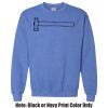 Adult Heavy Blend Heather Royal or Red 60/40 Fleece Crew (S) Thumbnail