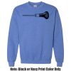 Adult Heavy Blend Heather Royal or Red 60/40 Fleece Crew (S) Thumbnail