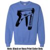 Adult Heavy Blend Heather Royal or Red 60/40 Fleece Crew (S) Thumbnail