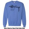 Adult Heavy Blend Heather Royal or Red 60/40 Fleece Crew (S) Thumbnail