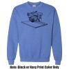 Adult Heavy Blend Heather Royal or Red 60/40 Fleece Crew (S) Thumbnail