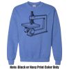 Adult Heavy Blend Heather Royal or Red 60/40 Fleece Crew (S) Thumbnail