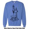Adult Heavy Blend Heather Royal or Red 60/40 Fleece Crew (S) Thumbnail