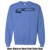 Adult Heavy Blend Heather Royal or Red 60/40 Fleece Crew (S) Thumbnail