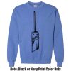 Adult Heavy Blend Heather Royal or Red 60/40 Fleece Crew (S) Thumbnail