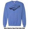 Adult Heavy Blend Heather Royal or Red 60/40 Fleece Crew (S) Thumbnail