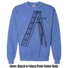 Adult Heavy Blend Heather Royal or Red 60/40 Fleece Crew (S) Thumbnail