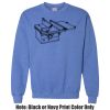 Adult Heavy Blend Heather Royal or Red 60/40 Fleece Crew (S) Thumbnail