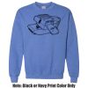 Adult Heavy Blend Heather Royal or Red 60/40 Fleece Crew (S) Thumbnail