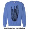 Adult Heavy Blend Heather Royal or Red 60/40 Fleece Crew (S) Thumbnail