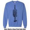 Adult Heavy Blend Heather Royal or Red 60/40 Fleece Crew (S) Thumbnail