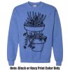 Adult Heavy Blend Heather Royal or Red 60/40 Fleece Crew (S) Thumbnail