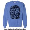 Adult Heavy Blend Heather Royal or Red 60/40 Fleece Crew (S) Thumbnail