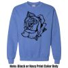 Adult Heavy Blend Heather Royal or Red 60/40 Fleece Crew (S) Thumbnail