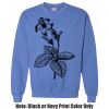 Adult Heavy Blend Heather Royal or Red 60/40 Fleece Crew (S) Thumbnail