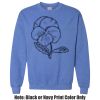 Adult Heavy Blend Heather Royal or Red 60/40 Fleece Crew (S) Thumbnail