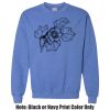 Adult Heavy Blend Heather Royal or Red 60/40 Fleece Crew (S) Thumbnail