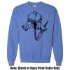 Adult Heavy Blend Heather Royal or Red 60/40 Fleece Crew (S) Thumbnail