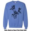Adult Heavy Blend Heather Royal or Red 60/40 Fleece Crew (S) Thumbnail